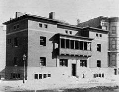 Historic view of the Charnley House from the northwest