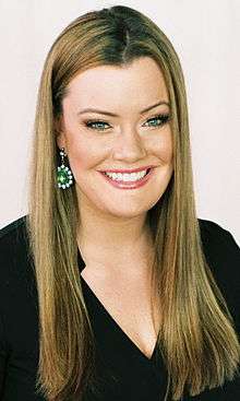 Headshot of Jamie Kern of Big Brother 1, wearing a black blouse