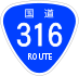 National Route 316 shield