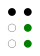 ⠹ (braille pattern dots-1456)