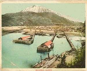 The four wharves at Skagway