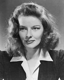 Black-and-white photo of Katharine Hepburn circa 1941.