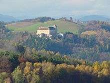 Schloss Krumbach on the top of a hill