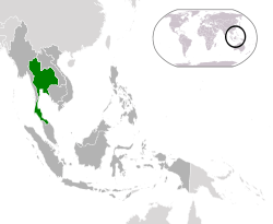 Location of  Thailand  (green)in ASEAN  (dark grey)  –  [Legend]