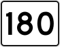 State Route 180 marker