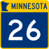 Trunk Highway 26 marker