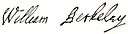 Signature "William Berkeley"