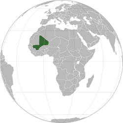 Location of  Mali  (green)