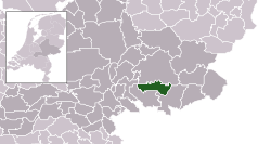 Highlighted position of Doetinchem in a municipal map of Gelderland