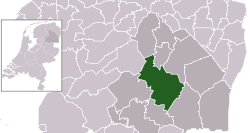 Highlighted position of Midden-Drenthe in a municipal map of Drenthe