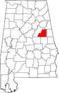 State map highlighting Clay County