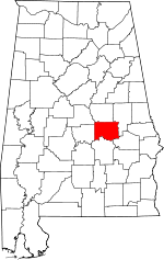 State map highlighting Elmore County