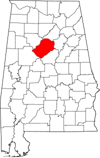 State map highlighting Jefferson County