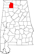 State map highlighting Lawrence County