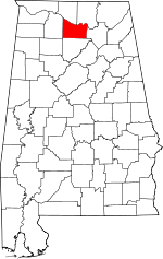 State map highlighting Morgan County