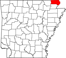 State map highlighting Clay County