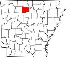 State map highlighting Searcy County