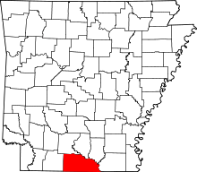 Map of Arkansas highlighting Union County