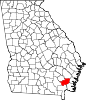 Map of Georgia highlighting Brantley County