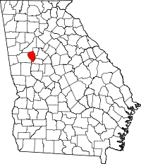 State map highlighting Fayette County