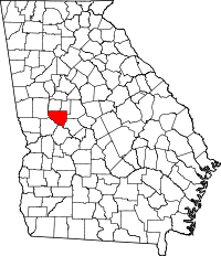 Map of Georgia highlighting Upson County