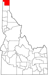 State map highlighting Boundary County