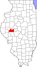 State map highlighting Cass County