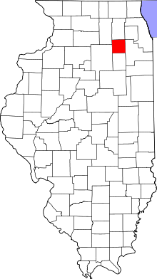 State map highlighting Kendall County