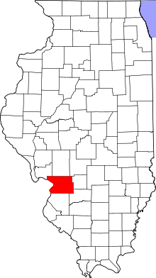 State map highlighting Madison County