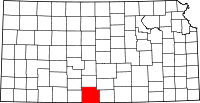 State map highlighting Barber County