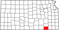 State map highlighting Chautauqua County