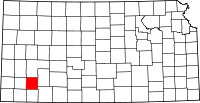 State map highlighting Haskell County