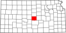 State map highlighting Rice County