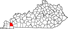 State map highlighting Marshall County