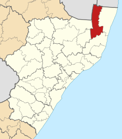 Location in KwaZulu-Natal