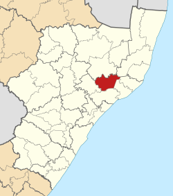 Location in KwaZulu-Natal