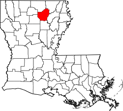 Map of Louisiana highlighting Ouachita Parish