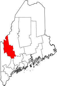 State map highlighting Franklin County