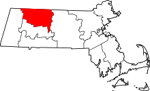 State map highlighting Franklin County