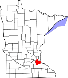 State map highlighting Dakota County