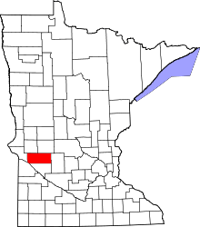 Map of Minnesota highlighting Swift County