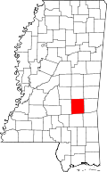 State map highlighting Jasper County