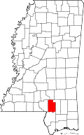 State map highlighting Lamar County