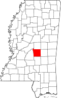 State map highlighting Scott County