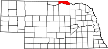 State map highlighting Boyd County