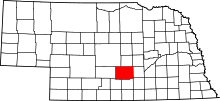 State map highlighting Buffalo County