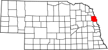 State map highlighting Burt County