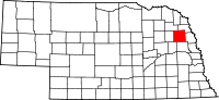 Map of Nebraska highlighting Cuming County