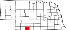 State map highlighting Red Willow County