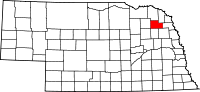 State map highlighting Wayne County